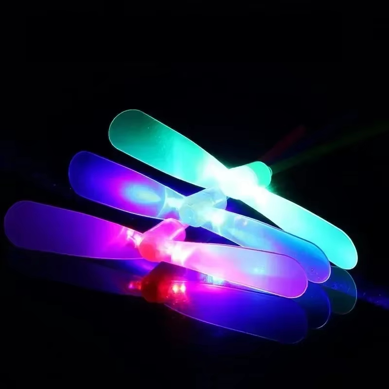 Party Games For Adults And Kids - 5/10/15 Pcs Light‑Up Plastic Bamboo‑Copter Dragonfly